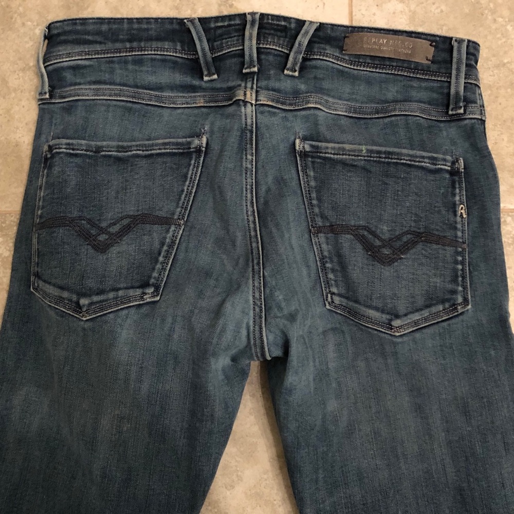 Replay Jeans Co MFG Distressed Denim skinny Jeans - Picture 4 of 6
